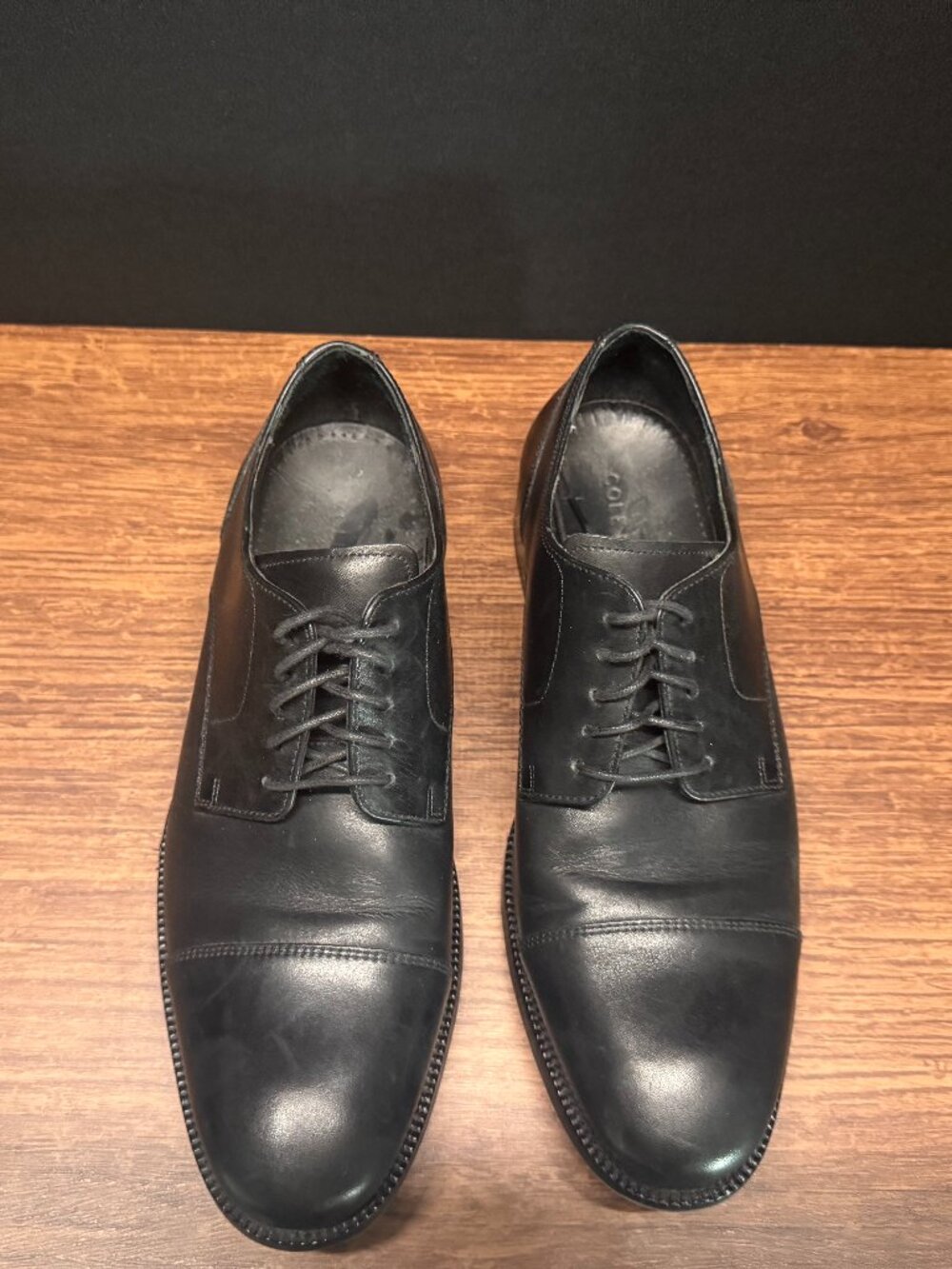 Cole Haan Black Cap Toe Oxford Dress Shoes C24121 Size 8
